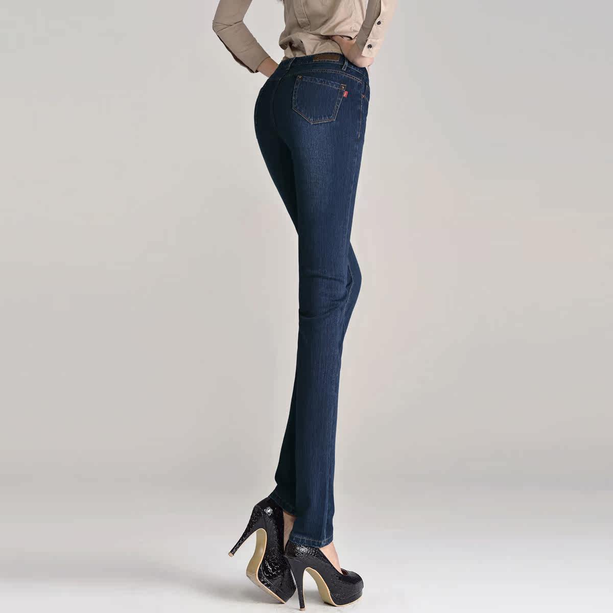 <em>逸阳女裤</em>专柜正品 2013春新款 中腰修身<em>小脚</em>铅