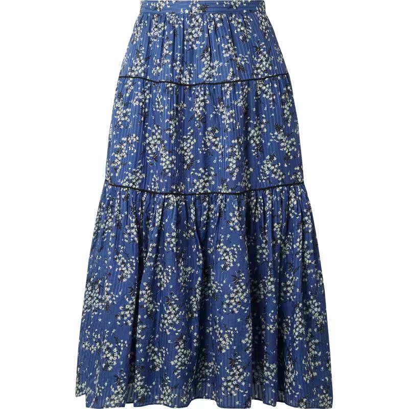 Agency purchase Ulla Johnson flowers and plants printing Cotton yarn Blending Long skirt 2019 ladyin the Women's clothing/Boutique , Skirts category - from Buy2taobao.com to provide professional Taobao agent buy service