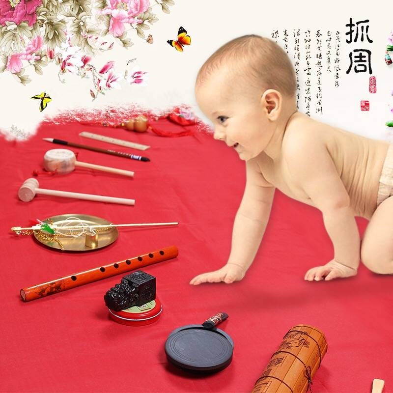 一周岁宝宝周岁抓周用品套装 男女婴儿中式抓阄物品道具生日礼物|ruв категории игрушка/коляска/головоломка/блоки/модель, Ребенок сувениры/характер продукта, Ребенок украшения костюм - от Buy2taobao.com для оказания профессиональной услуги покупки агента Taobao