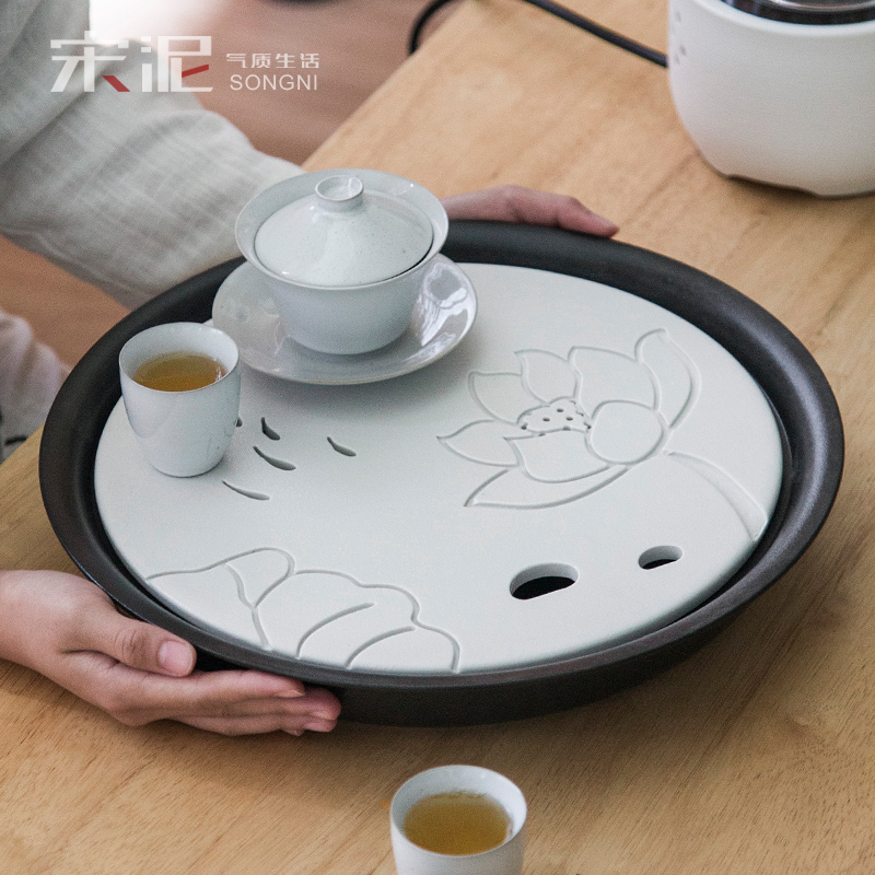 水墨画 粗陶茶盘 干泡台大号家用功夫茶具储水黑陶小茶台托盘日式在类目 餐饮具, 茶具, 茶盘中 - 来自Buy2taobao.com提供专业的淘宝代购服务
