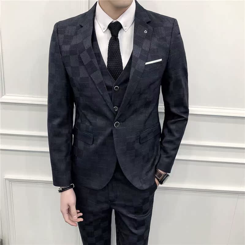 2018秋季新款男士西服套装 韩版修身男士格子西服三件套新郎礼服|msdalam kategori Aksesori Digital 3C, Zhou Bian Bingkai digital, bateri lain - dari Buy2taobao.com untuk memberikan perkhidmatan ejen Taobao profesional membeli