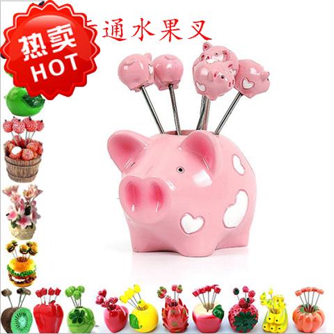 時尚創意不鏽鋼水果叉水果簽兒童叉子可愛卡通小叉子套裝促銷包郵在類目 餐飲具, 餐具, 水果叉/水果籤中 - 來自Buy2taobao.com提供專業的淘寶代購服務