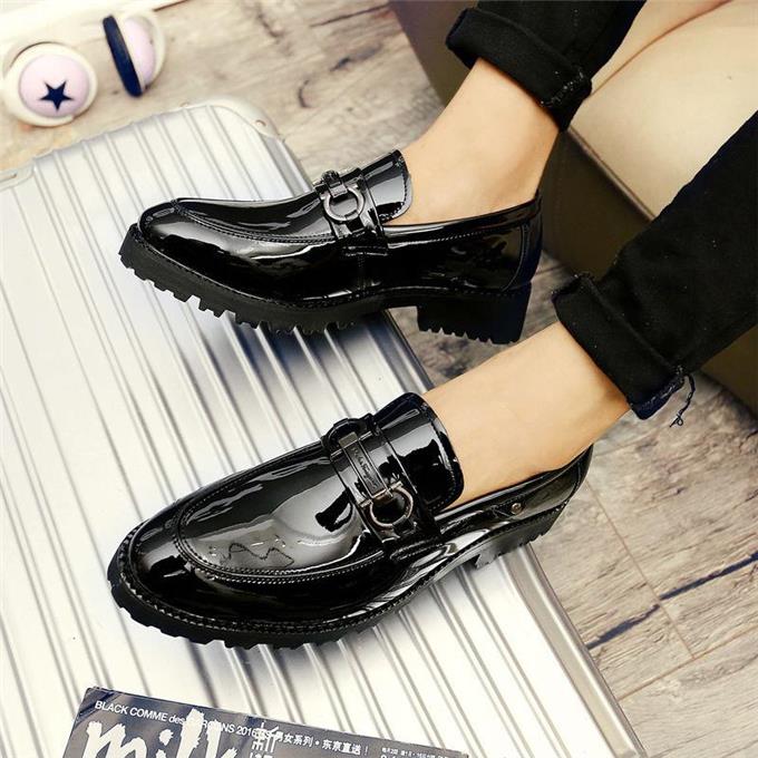 秋季英伦风黑色尖头发型师小皮鞋韩版男鞋子潮流鞋子内增高一脚蹬|ruв категории Мужская обувь, сапоги - от Buy2taobao.com для оказания профессиональной услуги покупки агента Taobao