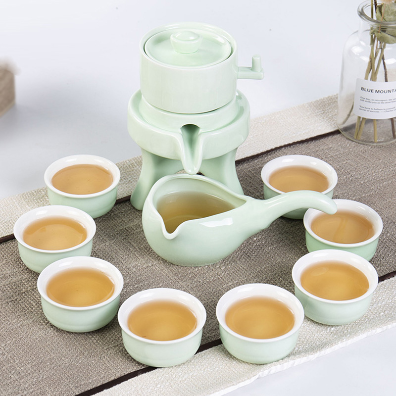 簡質青瓷整套茶具中式複古石磨盤茶壺懶人半全自動泡茶器茶杯套裝在類目 餐飲具, 茶具, 功夫茶具中 - 來自Buy2taobao.com提供專業的淘寶代購服務
