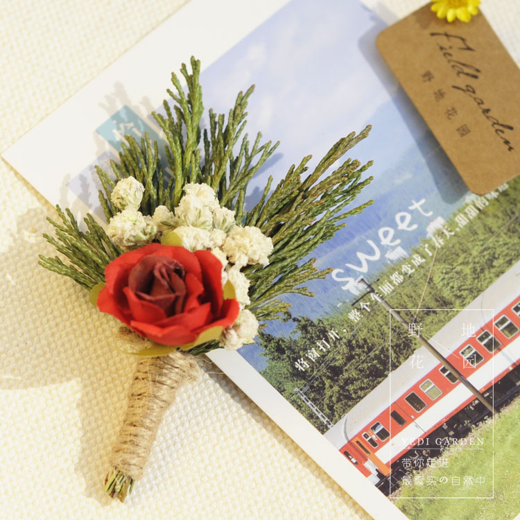 野地花園定制手作仿真花玫瑰花胸花胸針森系歐式田園高檔婚禮新娘在類目 節慶用品/禮品, 婚慶佈景/道具, 胸花中 - 來自Buy2taobao.com提供專業的淘寶代購服務