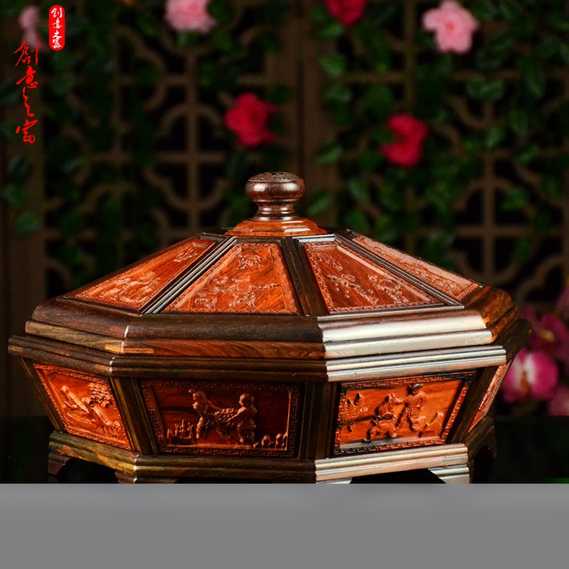 Laos bright red Rosewood Wood carving Fruit plate Rosewood Crafts ornaments originality Carved Candy Dry Fruits Fruit platein the Home accessories , Decorative items , Fruit plate/Fruit baskets category - from Buy2taobao.com to provide professional Taobao agent buy service