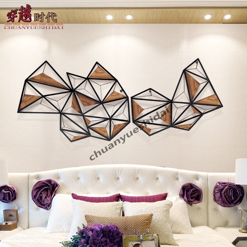 Metal decoration a living room metope ornament Abstract originality Geometry three-dimensional Iron art Wall hangingin the Home accessories , Mural category - from Buy2taobao.com to provide professional Taobao agent buy service