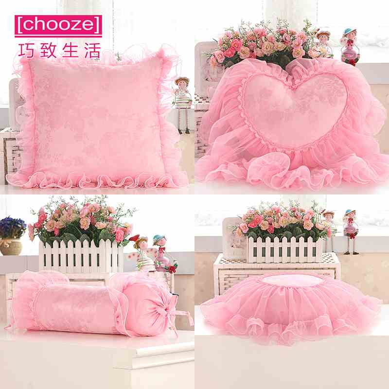 Qiao To Life Pink Lace love Pillows Cushion Pillows heart-shaped Long pillow sofa The carin the Home Fabric , Pillow/Pillow category - from Buy2taobao.com to provide professional Taobao agent buy service