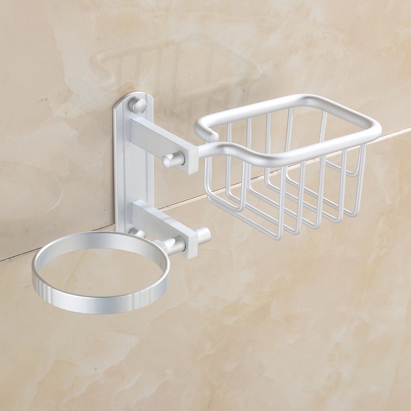 Punch holes Never Rust Space aluminum closestool Cup holder suit Toilet brush multi-function Toilet brushin the Decoration main material , Toiletries , Bathroom Hardware/Pendant , Toilet Brush Holder category - from Buy2taobao.com to provide professional Taobao agent buy service