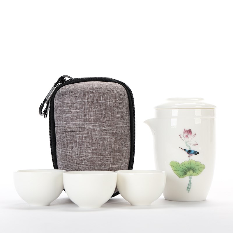 快客杯一壶二杯三杯办公功夫茶具套装白瓷旅行茶具户外便携泡茶杯|msdalam kategori pinggan mangkuk, set teh, Kung Fu teh - dari Buy2taobao.com untuk memberikan perkhidmatan ejen Taobao profesional membeli