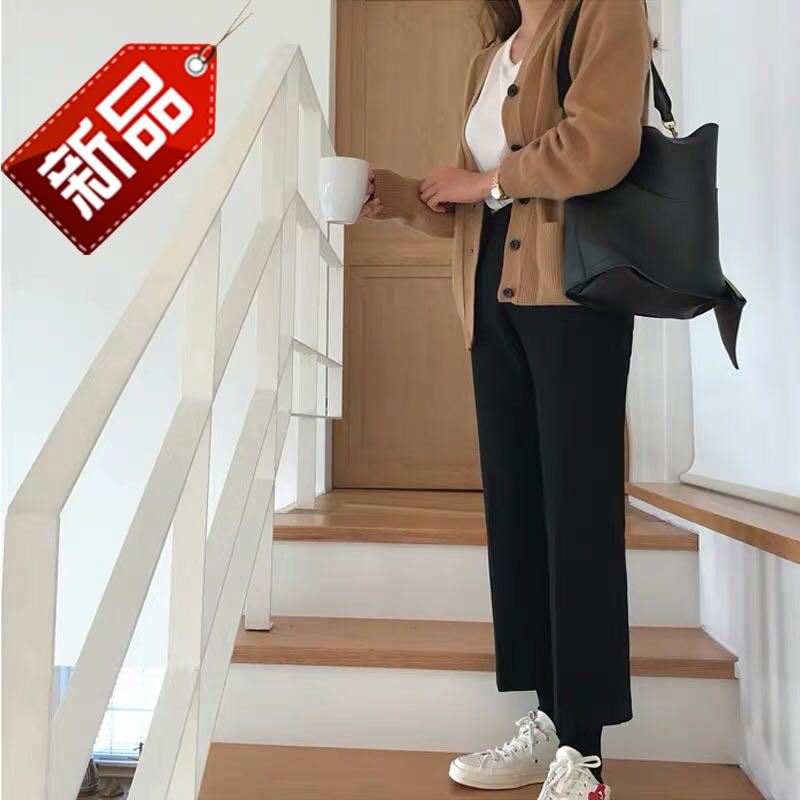 高腰西装裤女20K19春秋新款韩版直筒宽松九分黑色阔腿休闲裤子|ruв категории Женская одежда, брюки, брюки - от Buy2taobao.com для оказания профессиональной услуги покупки агента Taobao