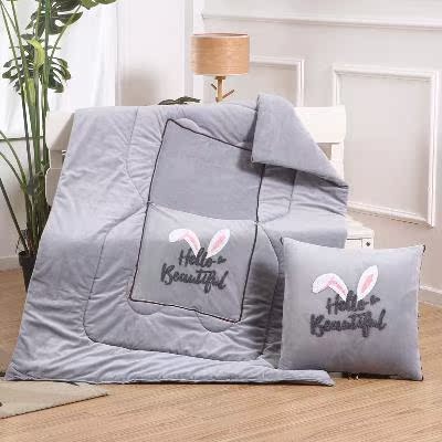 Embroidery Coral Pillows quilt Dual use Nap pillow vehicle thickening blanket multi-function Office quiltin the Home Fabric , Pillow/Pillow category - from Buy2taobao.com to provide professional Taobao agent buy service