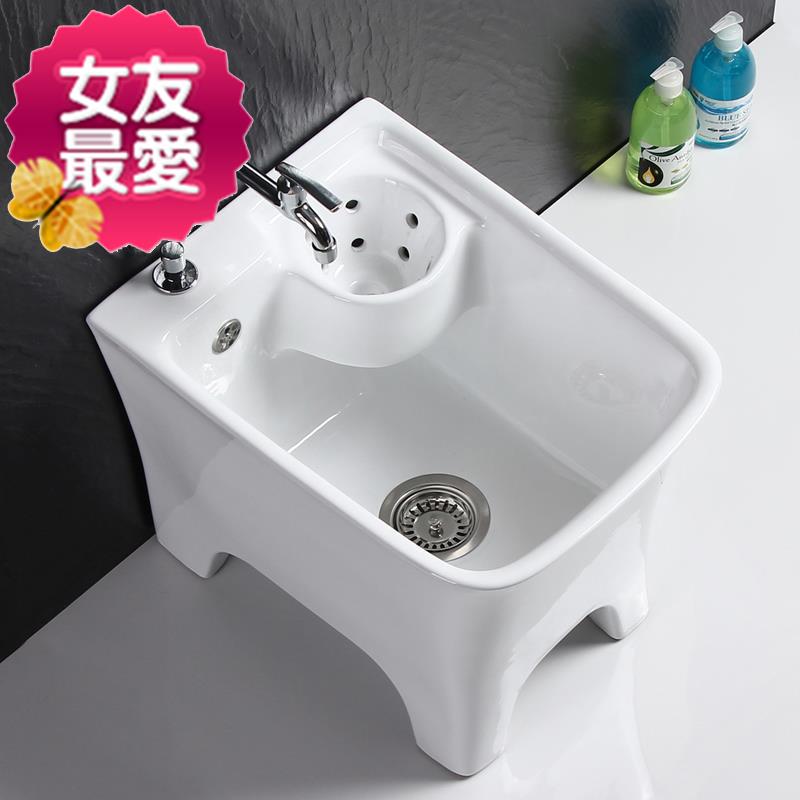 陶瓷拖把池带脚阳台拖布盆卫生间墩布池洗拖#把拖布池沥水篮地拖|ruв категории награду материалов, туалетные принадлежности, СС бассейн - от Buy2taobao.com для оказания профессиональной услуги покупки агента Taobao
