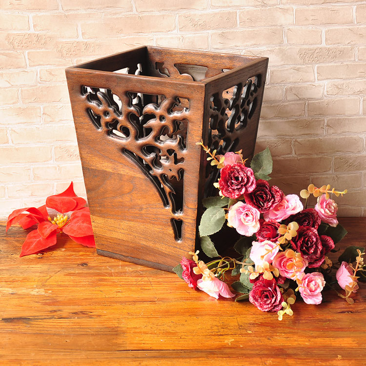 Southeast Asia solid wood Flower barrel Thai teak Pure handwork make Retro High-end hotel club Dedicated Trashin the Residential furniture , Outdoor/Patio furniture , Trash category - from Buy2taobao.com to provide professional Taobao agent buy service
