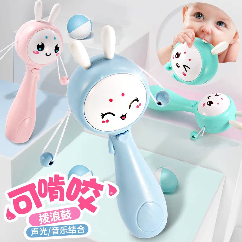 0-1 baby Toys Rattle drum baby Newborn Boys and girls Hand Music Stick Bo Langguin the Toy/Childs/Puzzle/Building block/Model , Child Bell/Cloth Play/Appease toys , Rattle drum category - from Buy2taobao.com to provide professional Taobao agent buy service