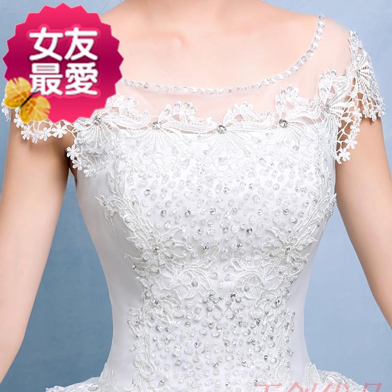 拖尾蕾丝新款夏季连衣裙礼服尾圆领2018透视婚纱礼服袖夏季连衣裙在类目 女装/女士精品, 婚纱/旗袍/礼服, 婚纱中 - 来自Buy2taobao.com提供专业的淘宝代购服务