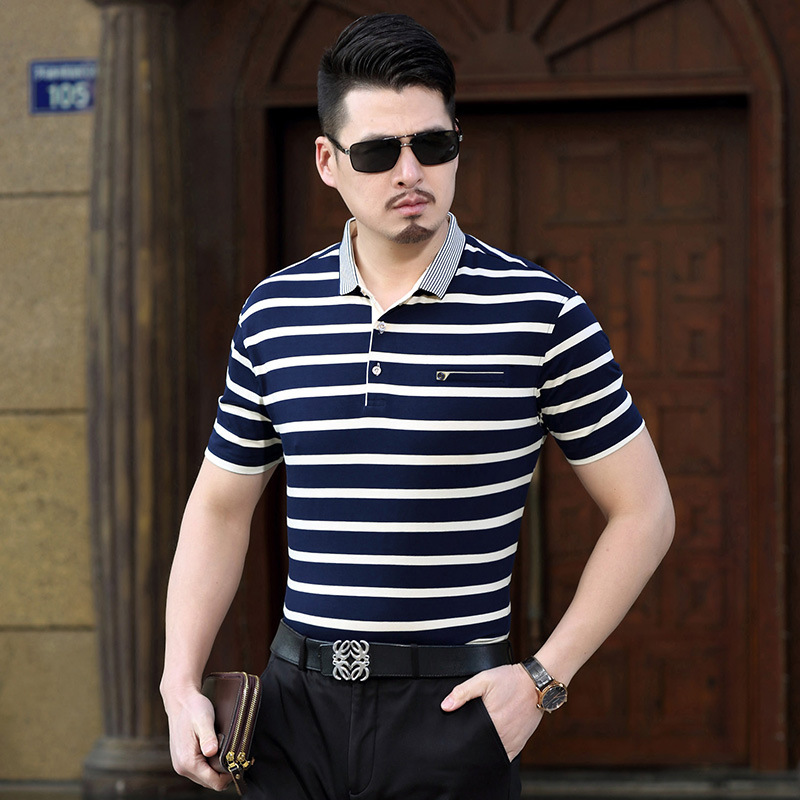 Father's Day summer man Short sleeved T-shirt Middle-aged and elderly people 40-50 men's wear jacket dad pure cotton polo Sweaterin the Men's clothing, Polo Shirts category - from Buy2taobao.com to provide professional Taobao agent buy service