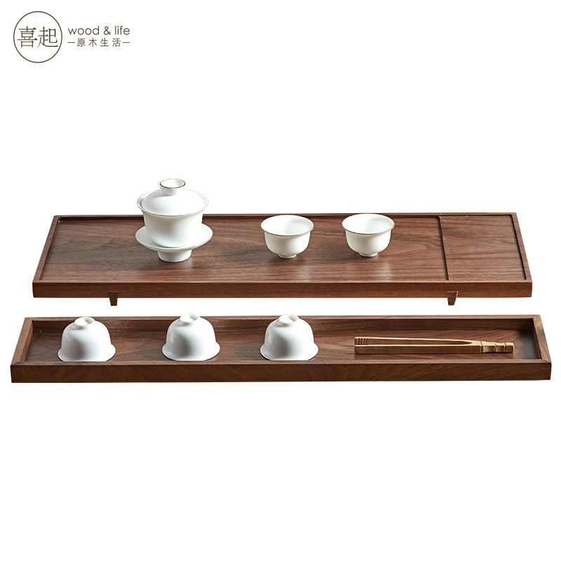 Black walnut Block solid wood tea tray Make tea Wooden pallets Japanese Tea Service Dry bulb Taiwanin the Tableware , Tea set , Tea tray category - from Buy2taobao.com to provide professional Taobao agent buy service