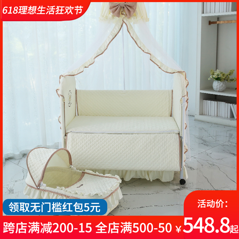 multi-function European style Neonatal bed 0-1-3 Fabric art Baby bed Baby bed children Playpen With mosquito netsin the Diapers/Care/Feeding/Push lathe , Crib/Crib/Cradle/Chair , Crib/Children's beds category - from Buy2taobao.com to provide professional Taobao agent buy service