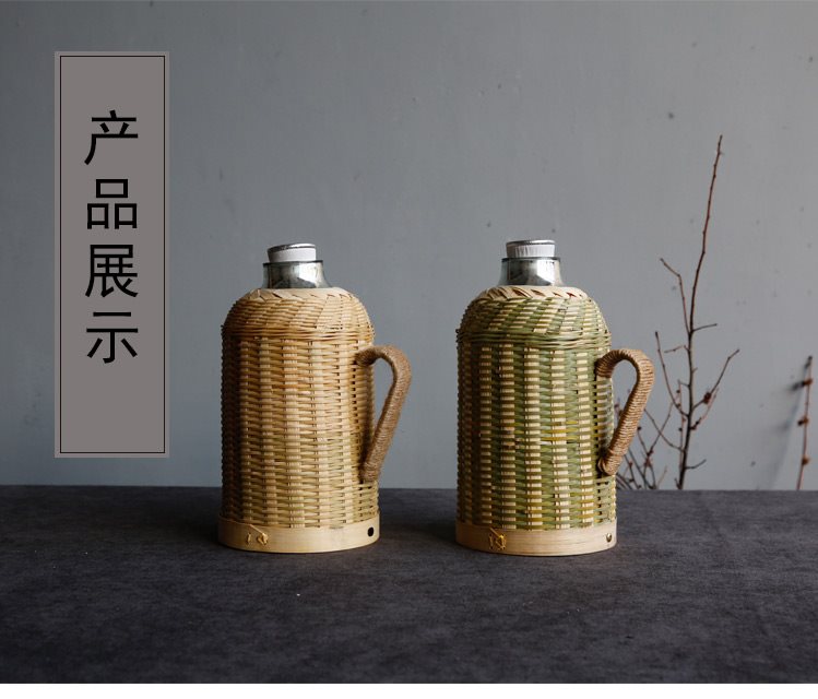 Leisurely manual Bamboo Retro literature Bamboo household Thermos Warmers Glass Internal bile Thermos bottlein the Tableware , Cup/Cups/Kettle , Thermos category - from Buy2taobao.com to provide professional Taobao agent buy service