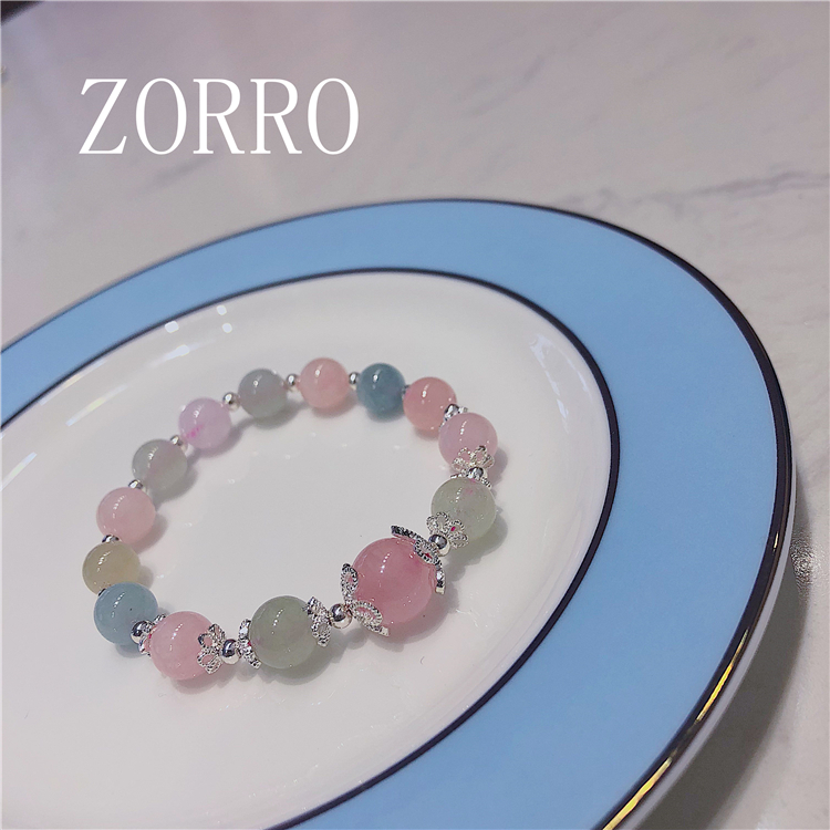 natural Morgan pinkycolor crystal Bracelet Powder crystal 925 Sterling Silver Transfer bead manual diy Dr. Peachin the Accessories/Fashion Jewelry, Bracelets category - from Buy2taobao.com to provide professional Taobao agent buy service