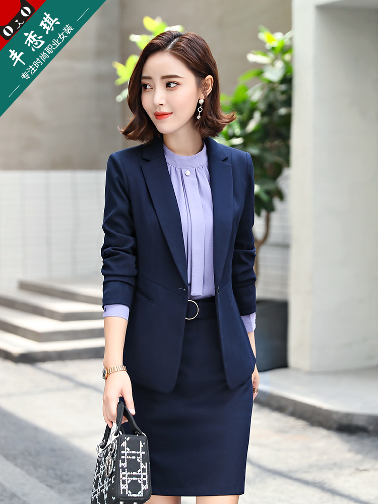 Three-color Official Flagship store Navy Small suit suit temperament Small fragrant wind interview formal wear HM Feein the Women's clothing/Boutique , Set/Student uniforms/Work uniforms , Career skirt suits category - from Buy2taobao.com to provide professional Taobao agent buy service