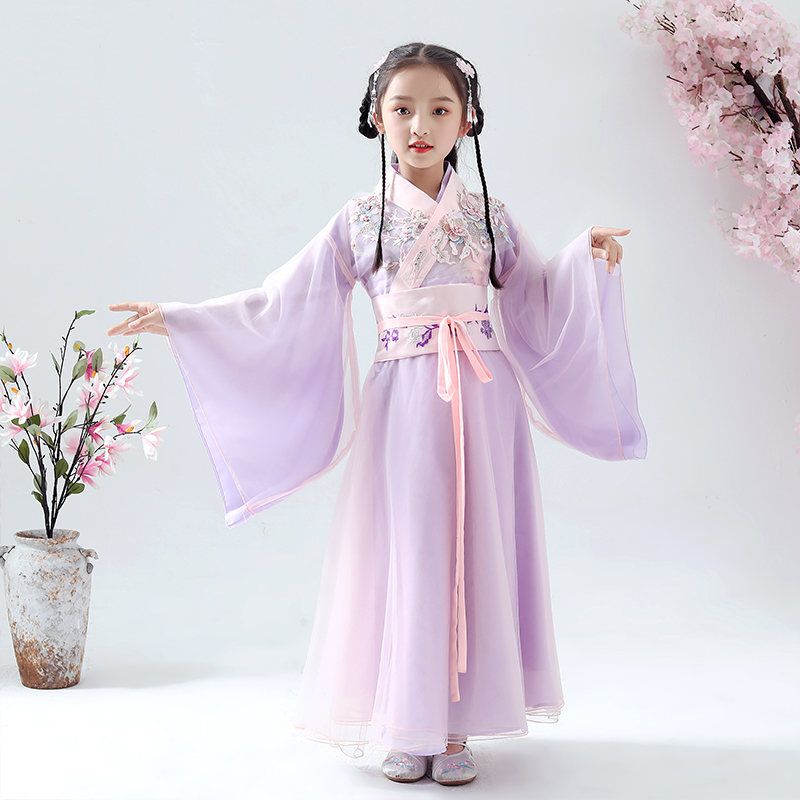 新款古装儿童汉服女襦裙仙女服儿童演出服女童超仙古装夏舞台走秀|ruв категории Детская одежда, детей ципао/костюм/национальная одежда, костюм - от Buy2taobao.com для оказания профессиональной услуги покупки агента Taobao