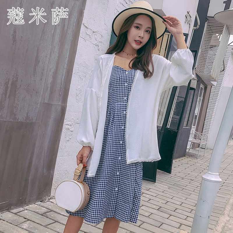 蔻米萨孕妇装孕妇夏装连衣裙2018新款时尚A字吊带连衣裙+白色防晒|msdalam kategori Bekalan Ibu / Ibu / Pemakanan, bersalin, pakaian - dari Buy2taobao.com untuk memberikan perkhidmatan ejen Taobao profesional membeli