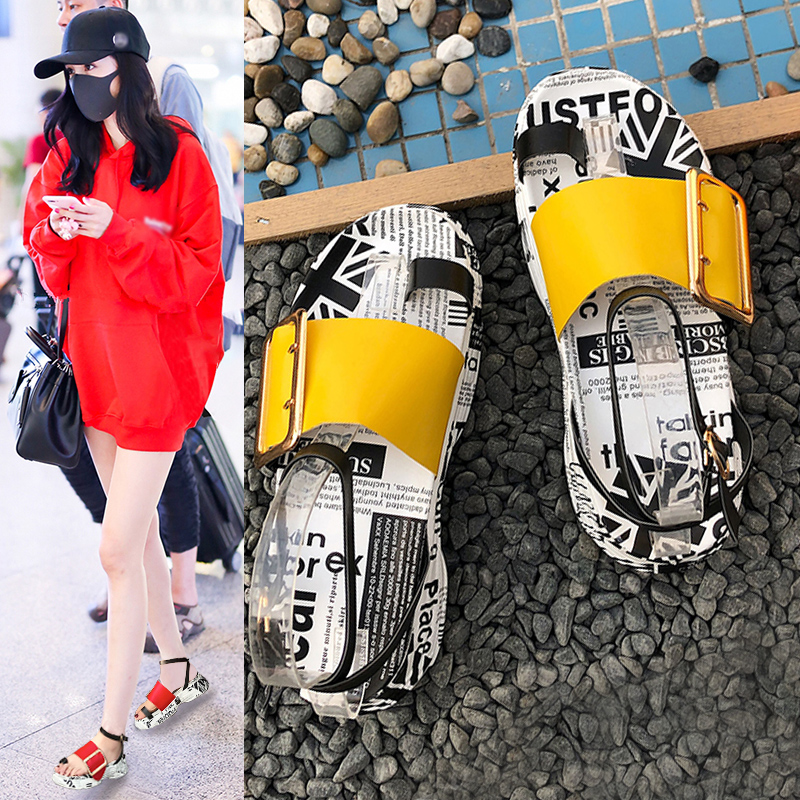 Net Red Toe Sandals 2019 new pattern Versatile student Muffin The thickness of the bottom Bandage Sandy beach Rome shoes ins tidein the Home Fabric , Embroidery Kit , Embroidery category - from Buy2taobao.com to provide professional Taobao agent buy service