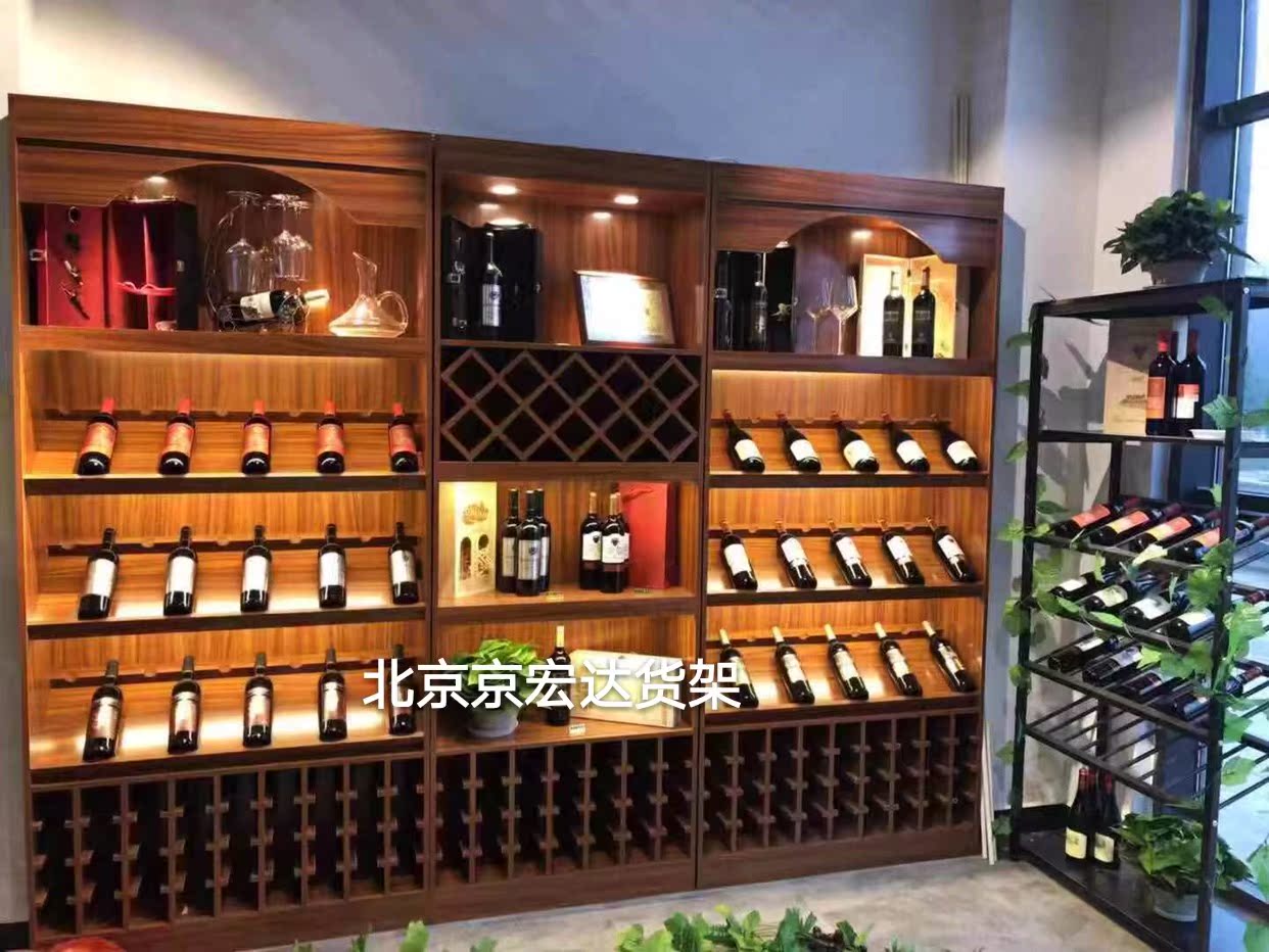 红酒展示柜木质红酒展柜红酒货架白酒展示柜红酒展示架烟酒展示柜|ruв категории коммерческий/офисная мебель, полки/витрина, бутик - витрина/витрина - от Buy2taobao.com для оказания профессиональной услуги покупки агента Taobao