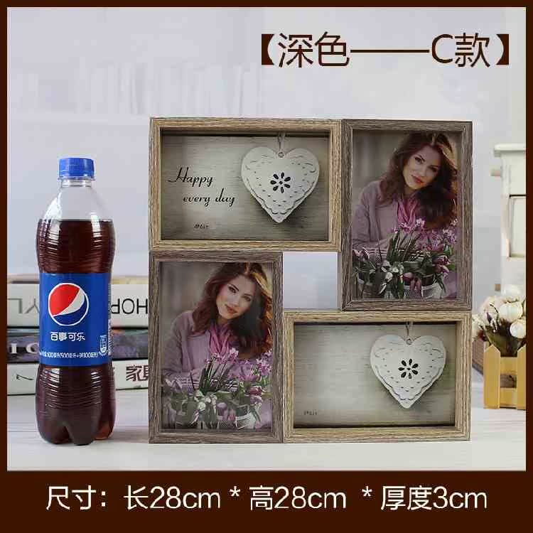 创意相框挂墙照片墙摆台双用4格6寸接拼连体组合美式复古像框相架在类目 家居饰品, 相框/画框中 - 来自Buy2taobao.com提供专业的淘宝代购服务