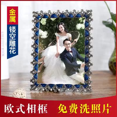 金属相框摆台创意婚纱照画框欧式影楼相架7寸加洗照片在类目 家居饰品, 相框/画框中 - 来自Buy2taobao.com提供专业的淘宝代购服务