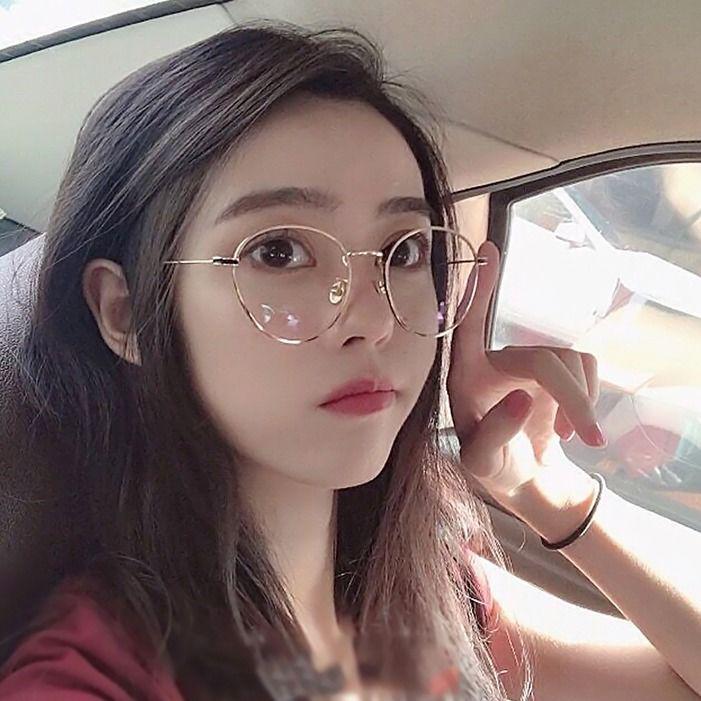网红同款近视眼镜女复古眼镜框架文艺平光镜圆框眼镜防辐射近视镜在类目 ZIPPO/瑞士军刀/眼镜, 框架眼镜中 - 来自Buy2taobao.com提供专业的淘宝代购服务