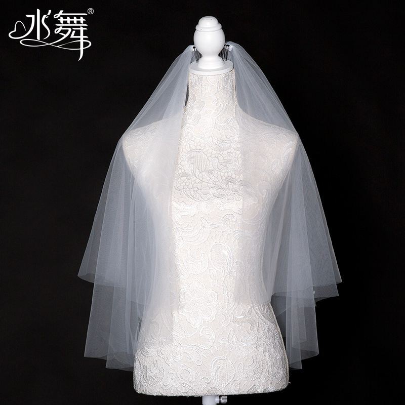 水舞 大婚同款双层带发梳新娘头纱软纱婚纱配件头纱R0181在类目 服饰配件/皮带/帽子/围巾, 婚纱礼服配件, 头纱中 - 来自Buy2taobao.com提供专业的淘宝代购服务