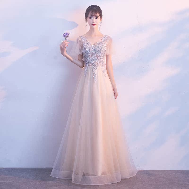 中長款新娘閨蜜溫婉網紗伴娘服顯瘦出席宴會的裙子時尚女 3090595在類目 女裝/女士精品, 婚紗/旗袍/禮服, 禮服/晚裝中 - 來自Buy2taobao.com提供專業的淘寶代購服務