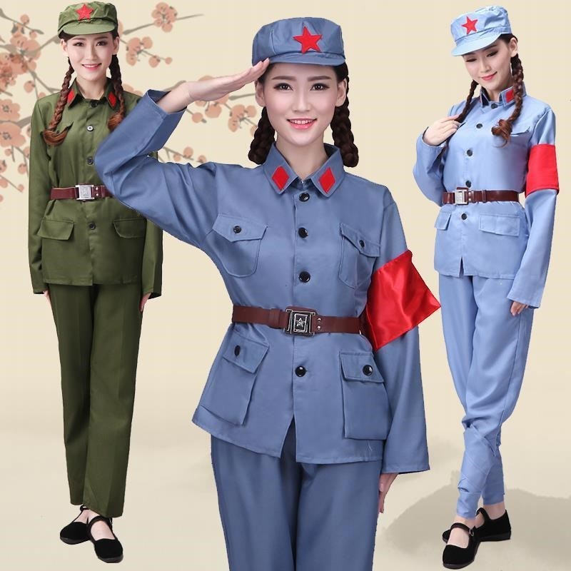成人八路军演出服合唱服男女红军衣服抗战服装红卫兵军装表演服|msdalam kategori sukan/Yoga/kecergasan/bekalan peminat, Dance/Aerobik/Gymnastics, Hip-hop, pakaian hip-hop - dari Buy2taobao.com untuk memberikan perkhidmatan ejen Taobao profesional membeli