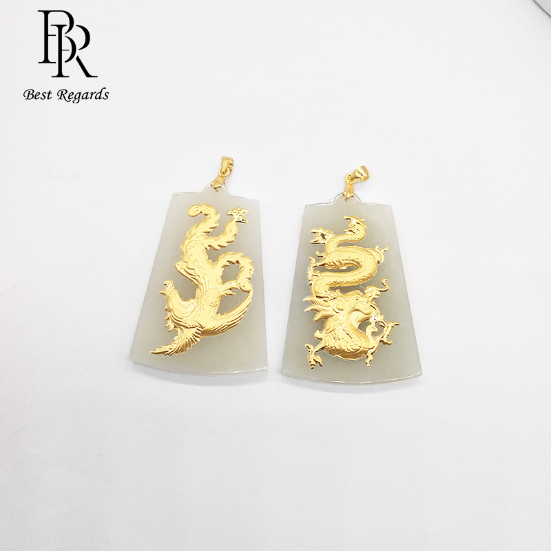 贝瑞珠宝 贝瑞珠宝 金镶玉龙凤项链|msdalam kategori Aksesori/Barang Kemas Fesyen, kalung - dari Buy2taobao.com untuk memberikan perkhidmatan ejen Taobao profesional membeli