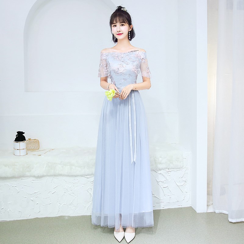 伴娘服长款女2019新款韩版伴娘晚礼服姐妹团显瘦婚礼表演毕业礼服|msdalam kategori Butik wanita / wanita, perkahwinan/Cheongsam/pakaian, pakaian/malam - dari Buy2taobao.com untuk memberikan perkhidmatan ejen Taobao profesional membeli