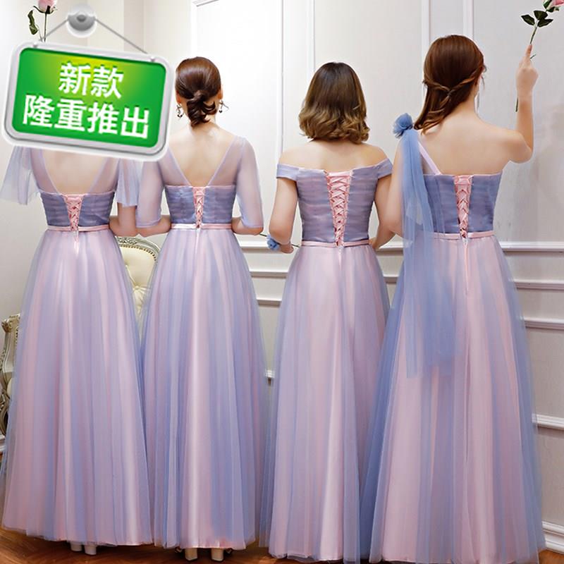 伴娘服长款2018新款韩版秋季粉色22伴娘礼服伴娘团姐妹裙宴会晚礼|msdalam kategori Butik wanita / wanita, perkahwinan/Cheongsam/pakaian, pakaian/malam - dari Buy2taobao.com untuk memberikan perkhidmatan ejen Taobao profesional membeli