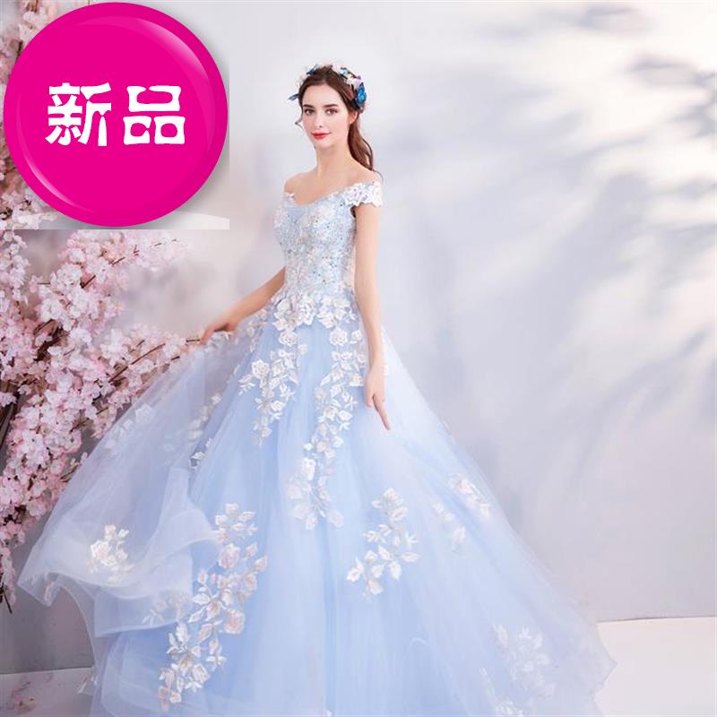 轻灵仙盈蓝色新娘结婚敬酒服婚纱晚宴5年会礼服裙176在类目 女装/女士精品, 婚纱/旗袍/礼服, 礼服/晚装中 - 来自Buy2taobao.com提供专业的淘宝代购服务