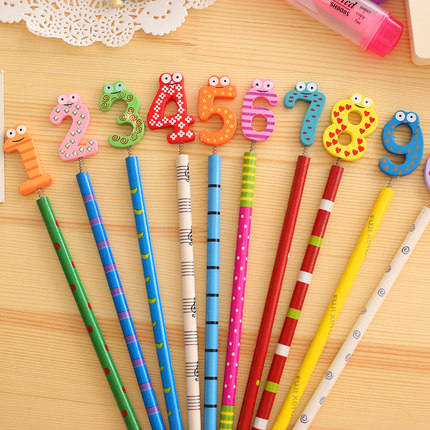 student children prize Kindergarten Preschool 0-9 woodiness Cartoon number pencil wholesale gift originality lovely pupil painting pencil study tool Stationery Supplies wholesalein the Electronic Dictionary/Electronic paper book/Stationery , Everyday school supplies , Eraser category - from Buy2taobao.com to provide professional Taobao agent buy service