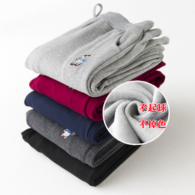 秋冬季女士纯棉加绒小脚显瘦运动裤女裤休闲长裤学生宽松加厚卫裤