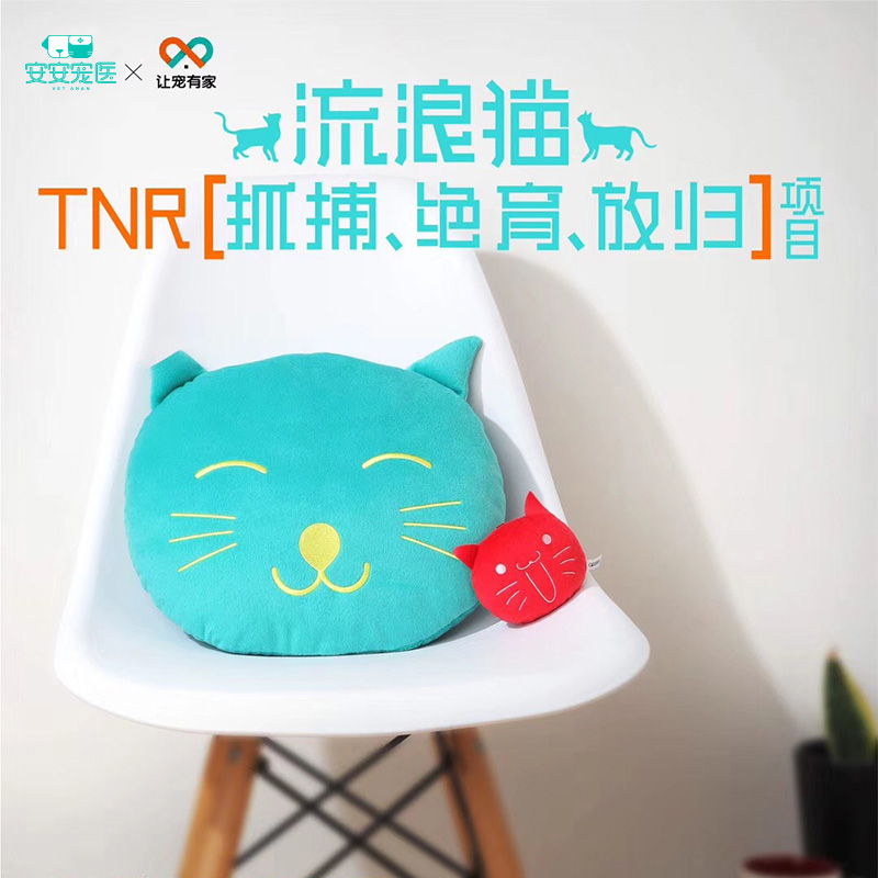 【安安宠医】软萌毛绒猫头靠枕 公益抱枕 沙发靠垫 儿童玩具 礼品在类目 宠物/宠物食品及用品, 猫/狗日用品, 更多日用品中 - 来自Buy2taobao.com提供专业的淘宝代购服务