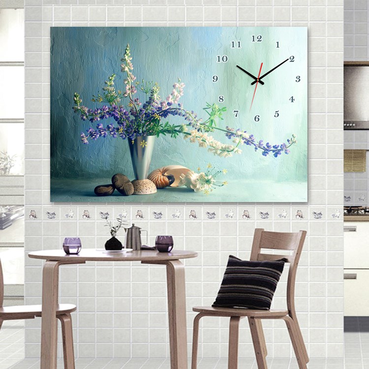 a living room bedroom Restaurant Frameless Wall Hanging picture Electric meter box Decorative painting Mute Wall Clock Abstract vasein the Home accessories , Decorative painting , Frameless painting wall clock category - from Buy2taobao.com to provide professional Taobao agent buy service