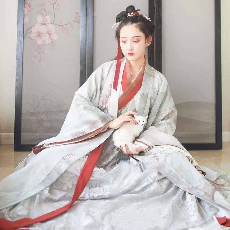 【现货-银狐】司南 复刻 银狐传统汉服魏晋风交领襦裙大袖衫齐腰|ruв категории Женская одежда, костюм/национальная одежда/театр костюм, национальная одежда/этап погрузки - от Buy2taobao.com для оказания профессиональной услуги покупки агента Taobao