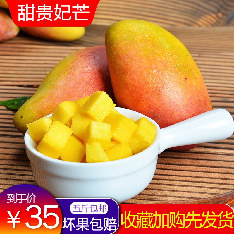 贵妃芒中果现摘新鲜包邮带箱5斤海南广西热带水果整箱新鲜贵妃芒在类目 水产肉类/新鲜蔬果/熟食, 新鲜水果, 芒果中 - 来自Buy2taobao.com提供专业的淘宝代购服务