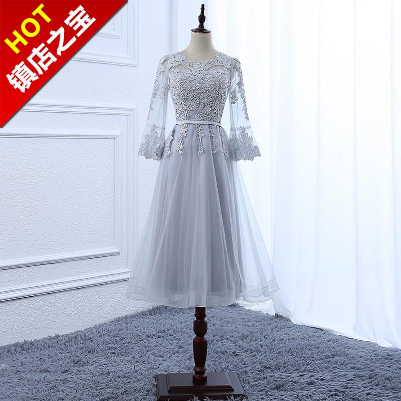 伴娘服2019新款韩版姐妹闺蜜团中长款灰色晚礼服连衣裙a女短款显|msdalam kategori Butik wanita / wanita, perkahwinan/Cheongsam/pakaian, pakaian/malam - dari Buy2taobao.com untuk memberikan perkhidmatan ejen Taobao profesional membeli