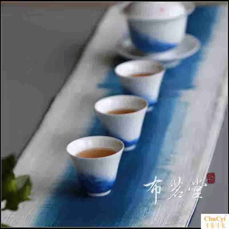 布茗堂 手工植物蓝染双面棉麻桌旗茶席桌旗草木染扎染蓝双面可用|msdalam kategori rumah Fabrik, alas meja, pelari meja - dari Buy2taobao.com untuk memberikan perkhidmatan ejen Taobao profesional membeli