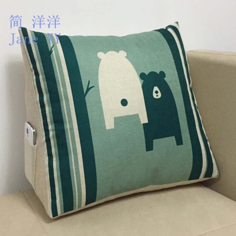 triangle Pillow Cartoon pillow Cushion sofa Bedside Tatami Waist protection Office chair backrest bay window padin the Home Fabric , Pillow/Pillow category - from Buy2taobao.com to provide professional Taobao agent buy service