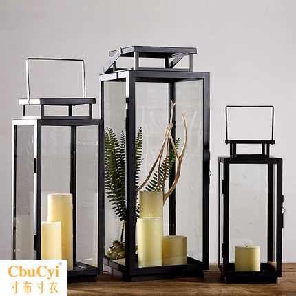 Chinese style Retro portable Iron art Glass candle holder outdoors courtyard to ground Hurricane lantern hotel Open Houses ornamentin the Home accessories , Candle/Candlestick , Candlestick category - from Buy2taobao.com to provide professional Taobao agent buy service